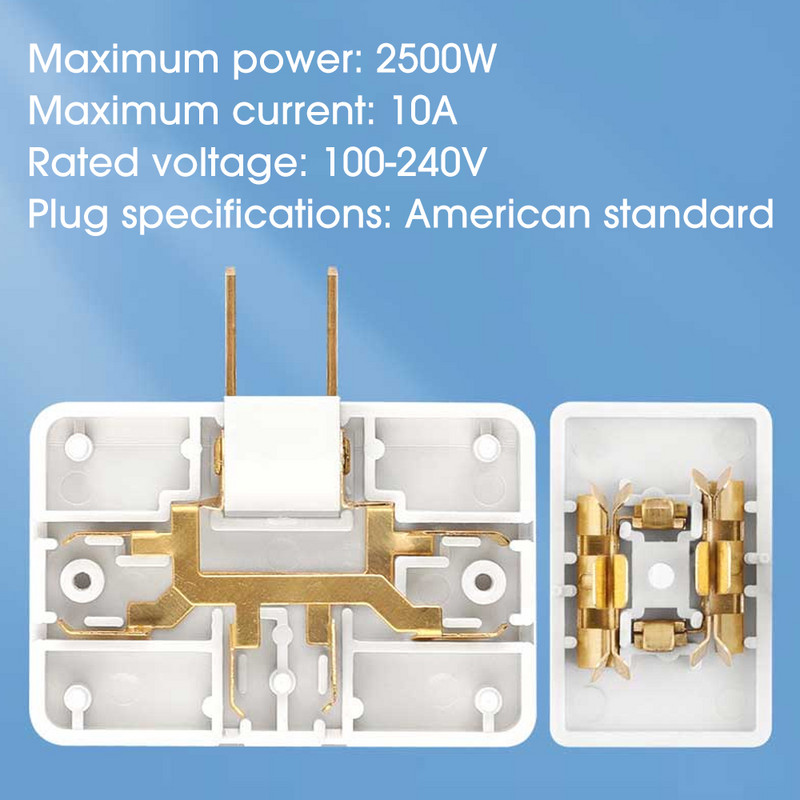 Američki utikač 2500 W prijenosni rotacijski utikač utičnica adapter pretvarač 180 stupnjeva višestruki utikač ultratanki sklopivi utikač punjača