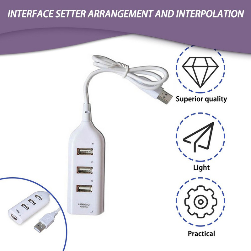 4 portu ātrgaitas centrmezgli Ātrgaitas 4 portu USB 3.0 vairāku centrmezglu sadalītāja paplašināšana galddatoram klēpjdatoram Adapt pagarinājuma ligzdas daļa