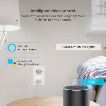 16A WiFi Smart Socket Smart Home EU Timer Plug Монитор на захранването Приложението CozyLife работи с Google Assistant Alexa Yandex Гласов контрол
