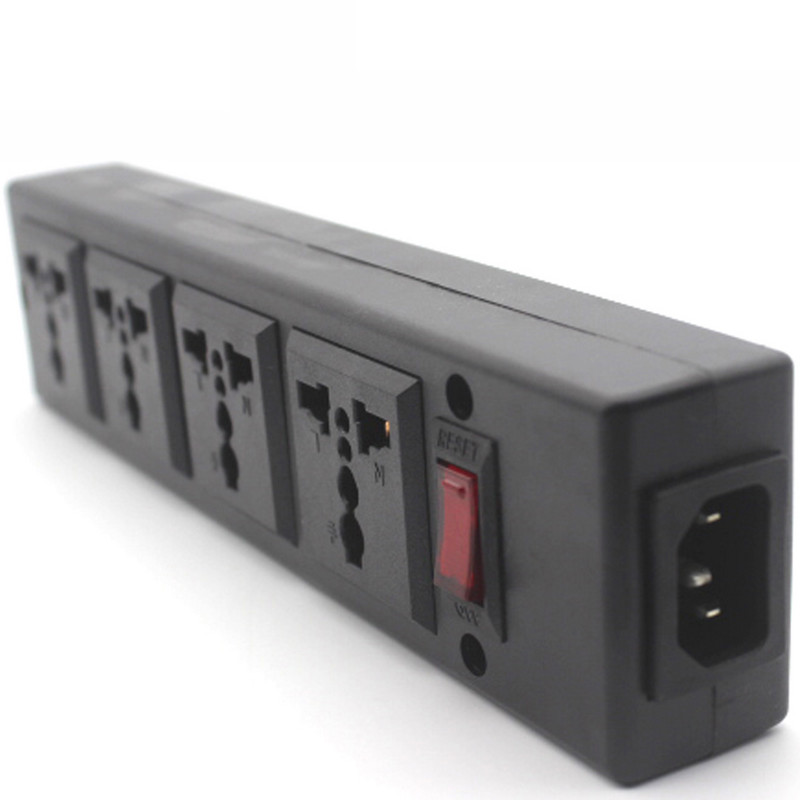 Nagy-Britannia Többfunkciós 250v 13a 1,8m 4 jack Univerzális tápszalag PDU kimenet IEC320 dugaszadapter UK tápkábel átalakító Aljzat