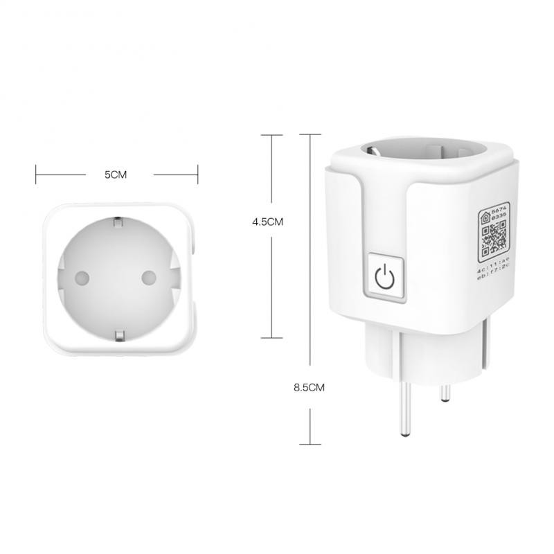 50/60 hz Alexa Smart Plug Bijela utičnica kontrolirana aplikacijom Mini automatska pametna utičnica za Homekit 100-240 V Smart Plug 16a prijenosna