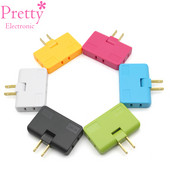 USA 3-ühes pikenduspistik Elektriadapter 180-kraadine pöörlemine Reguleeritav Ameerika Kanada Jaapan mobiilse laadimise konverteri pesa