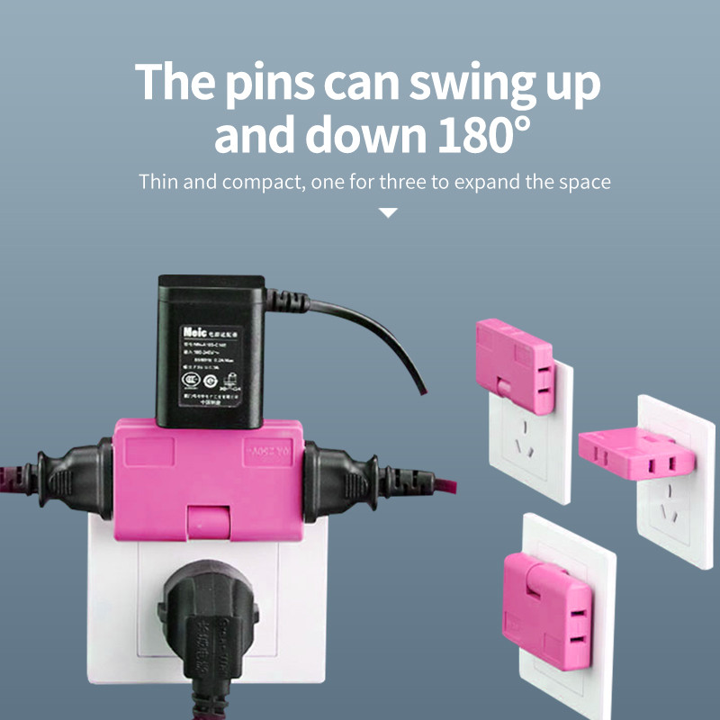 USA 3-ühes pikenduspistik Elektriadapter 180-kraadine pöörlemine Reguleeritav Ameerika Kanada Jaapan mobiilse laadimise konverteri pesa
