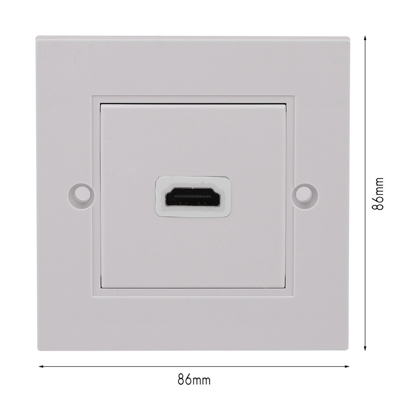 Apvienotās Karalistes ligzdas pieslēgvieta HD HDMI sienas panelis britu ar īsu kabeli Video kontaktdakšas lādētāja elektriskā kontaktligzda