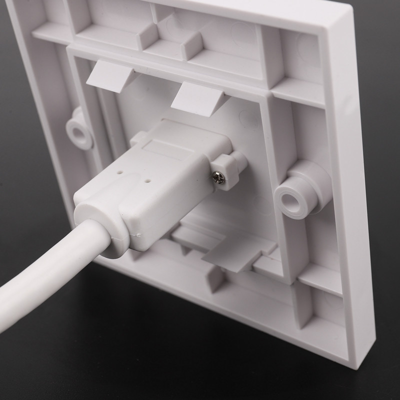 Apvienotās Karalistes ligzdas pieslēgvieta HD HDMI sienas panelis britu ar īsu kabeli Video kontaktdakšas lādētāja elektriskā kontaktligzda