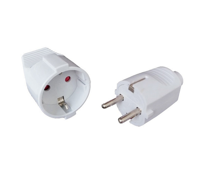 Euro nemecký štandardný predlžovací kábel, zástrčka samec/samica, tupá zásuvka EÚ, 16A, 250V, uzemnený napájací kábel