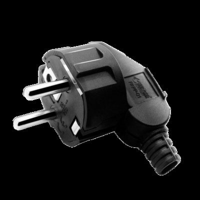 Fekete fehér 16A könyökföldelés EU kábelezés tápcsatlakozó német francia összeszerelés tápkábel csatlakozó dugó Oroszország levehető Schuko dugó