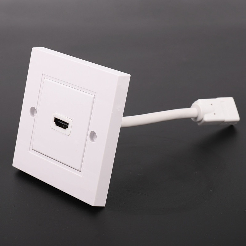 Apvienotās Karalistes ligzdas pieslēgvieta HD HDMI sienas panelis britu ar īsu kabeli Video kontaktdakšas lādētāja elektriskā kontaktligzda
