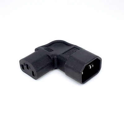 Vasak/parem nurk IEC 320 C14 3 kontaktiga isane kuni C13 emane PDU PSU UPSi toitepikendusadapteri pesa LCD LED-teleri seinakinnitus