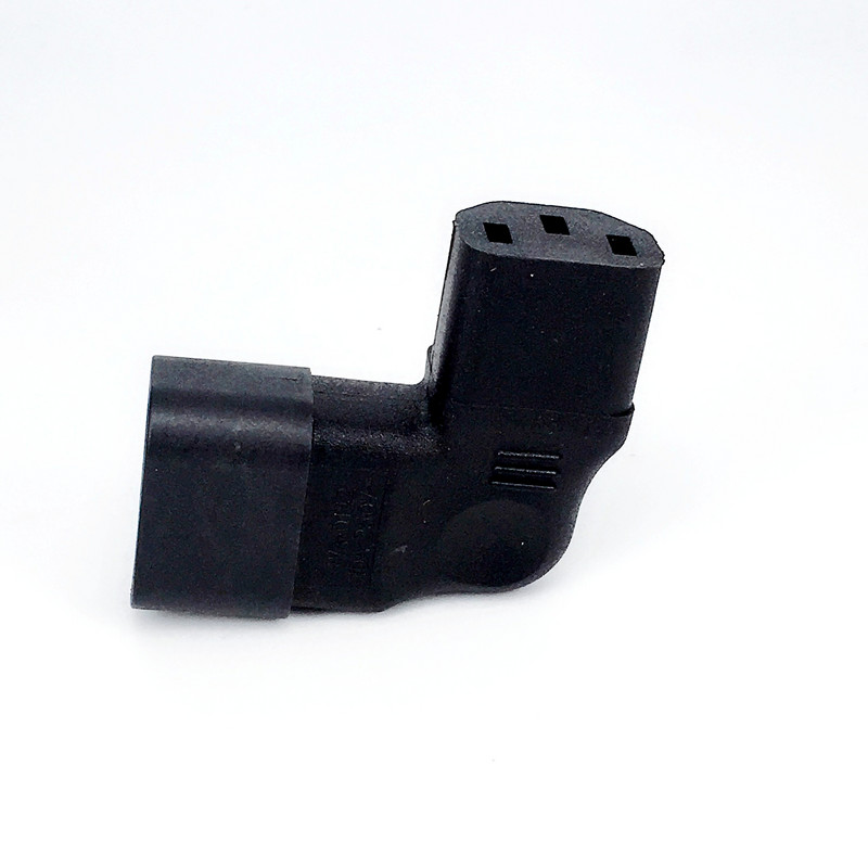 Vasak/parem nurk IEC 320 C14 3 kontaktiga isane kuni C13 emane PDU PSU UPSi toitepikendusadapteri pesa LCD LED-teleri seinakinnitus