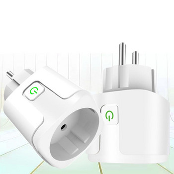 Tuya WiFi Smart Socket EU Smart Plug с захранващ монитор Smart Life APP Гласово управление Електрически контакт за Alexa Google