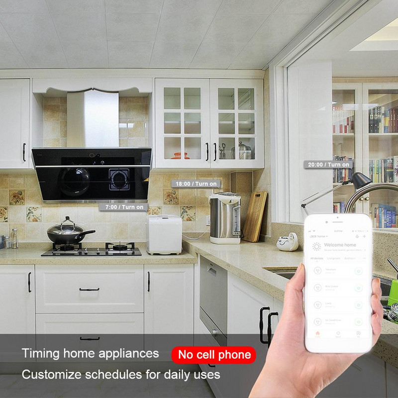 Tuya WiFi viedligzda EU viedais spraudnis ar strāvas monitoru Smart Life APP balss vadības elektrības ligzda priekš Alexa Google