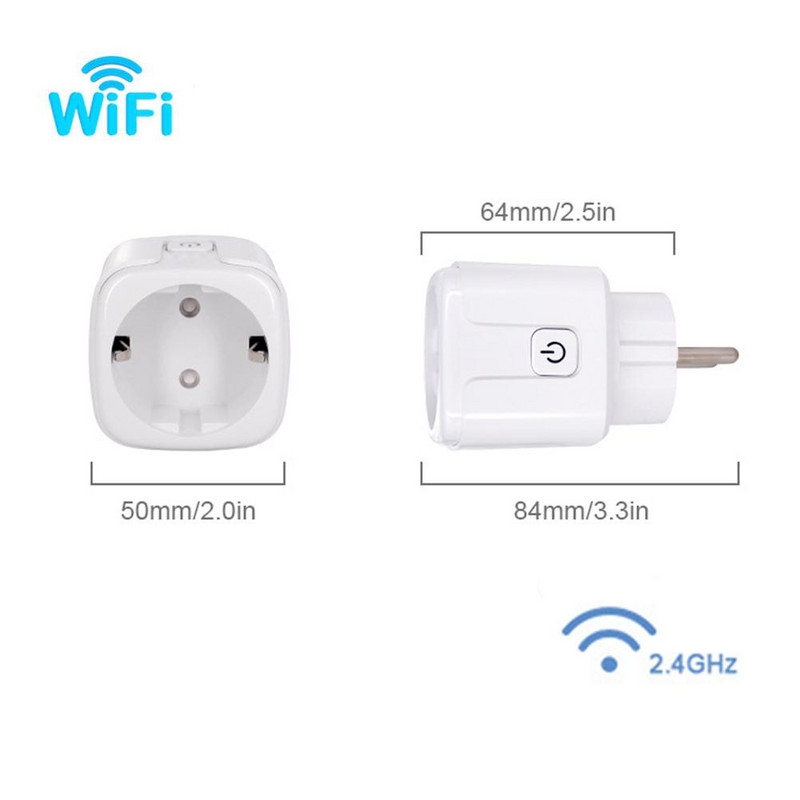 Tuya WiFi viedligzda EU viedais spraudnis ar strāvas monitoru Smart Life APP balss vadības elektrības ligzda priekš Alexa Google