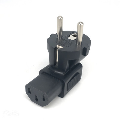 EU-C13 konversioonipistiku adapter 16A250V Euroopa pround 2 kontaktiga 4,8 mm schuko F-tüüpi juhtmega maandusmuundur pistiku vahetamiseks