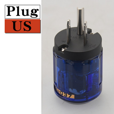 HIFIDIY EU/US/AU čisti bakar pozlaćeni repni utikač za napajanje za HIFI audio žicu za napajanje sivo plava/ljubičasta prozirnost