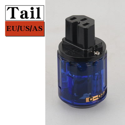 HIFIDIY EU/US/AU čisti bakar pozlaćeni repni utikač za napajanje za HIFI audio žicu za napajanje sivo plava/ljubičasta prozirnost