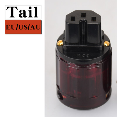 HIFIDIY EU/US/AU čisti bakar pozlaćeni repni utikač za napajanje za HIFI audio žicu za napajanje sivo plava/ljubičasta prozirnost