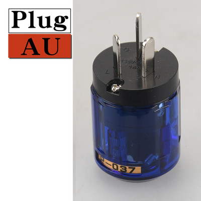 HIFIDIY EU/US/AU čisti bakar pozlaćeni repni utikač za napajanje za HIFI audio žicu za napajanje sivo plava/ljubičasta prozirnost