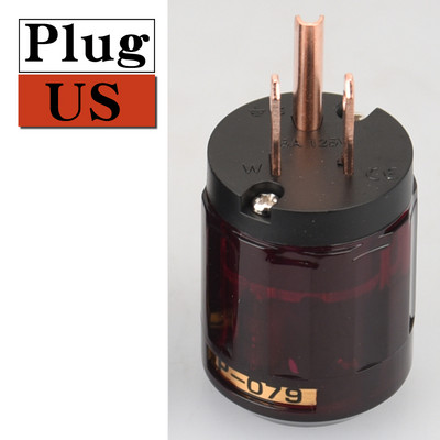 HIFIDIY EU/US/AU čisti bakar pozlaćeni repni utikač za napajanje za HIFI audio žicu za napajanje sivo plava/ljubičasta prozirnost