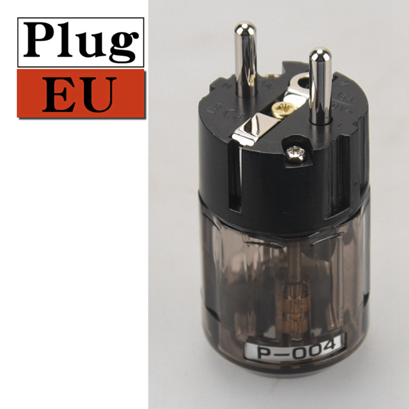 HIFIDIY EU/US/AU čisti bakar pozlaćeni repni utikač za napajanje za HIFI audio žicu za napajanje sivo plava/ljubičasta prozirnost