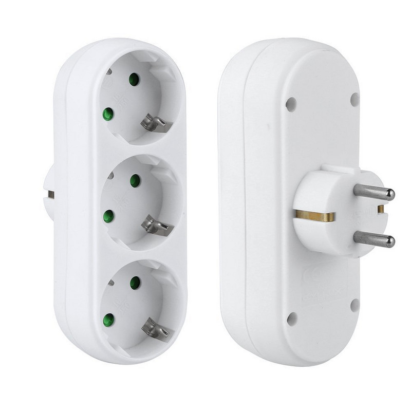 EU produžna utičnica s prekidačem za uključivanje/isključivanje 16A 250V 4,8 mm 2 pina, europska standardna utičnica za proširenje Produžni pretvarač utikača