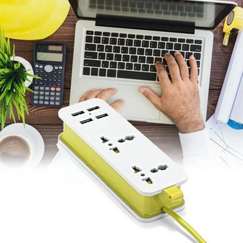 Πρίζα πρίζας USB σταθμού φόρτισης US EU UK Extension 1,5m Plug Ηλεκτρικό Φορητό Πολύπριζο EU Cord Strip I1Q8
