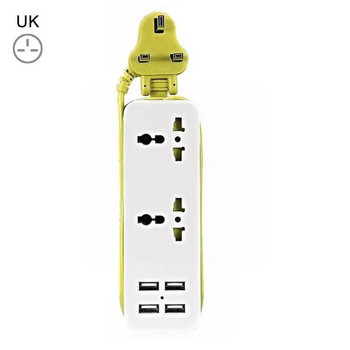 Щепсел гнездо USB станция за зареждане Изходи САЩ ЕС UK щепсел 1,5 м удължител Електрически преносим захранващ разклонител ЕС кабелна лента I1Q8