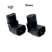 Visokokvalitetni IEC 320 C14 muški na C13 ženski adapter od 10 A za LCD LED zidni televizor IEC320-C14 na C13 2500 W dolje GORE 90 kut