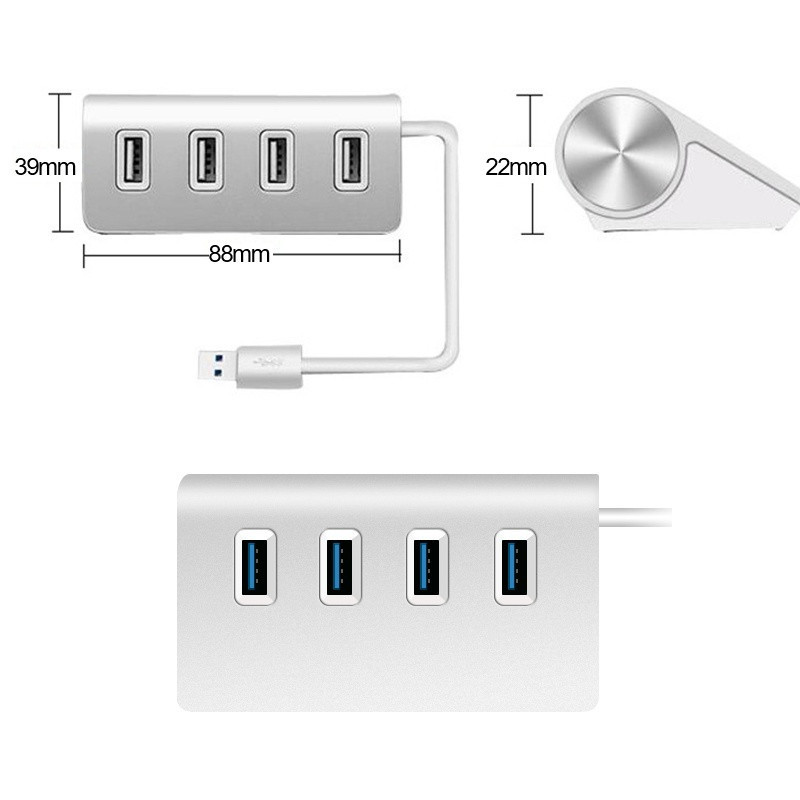 Multiprise USB3.0 4 portos több hub csatlakozóadaptador Enchufe táp bővítő adapter Apple Mac PC laptop táblagéphez regleta enchufe