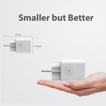 WiFi Smart Plug Wireless 10A EU Socket Timer Switch Eweilian Smart Home APP Remote Voice Control Εργασία με Alexa Google Home