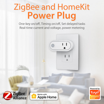 15A NEO Smart Plug Mini US Standard Plug Converter HomeKit και ZigBee 2,4 GHz Tuya App Control με λειτουργία μέτρησης ισχύος
