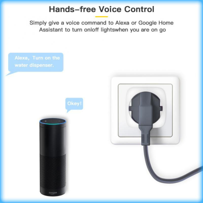 Compatibil cu Bluetooth + WIFI Mod dublu 16A Conector UE Priză EWelink Timer Monitor de putere ignifug cu Alexa Google Home