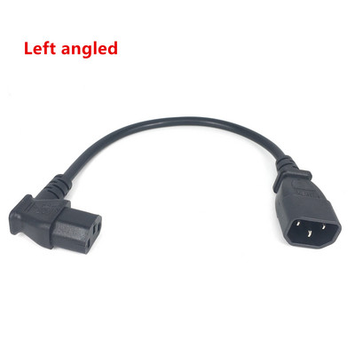 IEC 320 C14 muški na C13 ženski PDU/UPS produžni konektor kabela za napajanje gore/dolje 90 stupnjeva pod pravim kutom