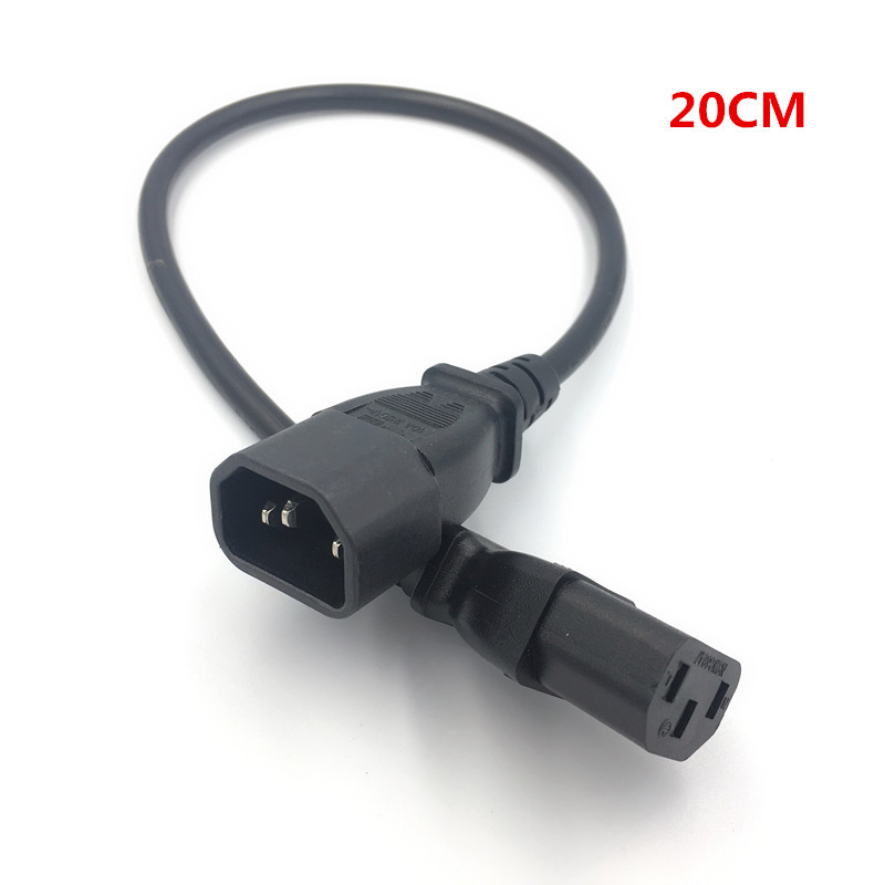IEC 320 C14 muški na C13 ženski PDU/UPS produžni konektor kabela za napajanje gore/dolje 90 stupnjeva pod pravim kutom