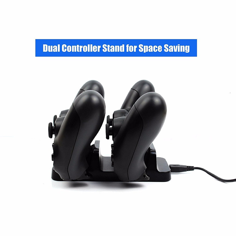 za PlayStation 4 PS4 bežični kontroleri USB nosač postolja za brzo punjenje 2 u 1 Mini dual konzola Dock stanica za punjenje