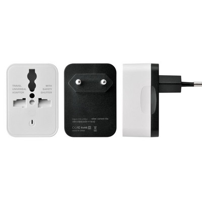 Univerzális EU US UK 2 USB Travel Plug Táptöltő Átalakító Aljzat Amerika Nagy-Britannia Európai Többfunkciós dugós adapter 5V 1A