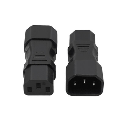 IEC 320 C14 na C13 AC adapter IEC 320 3 pinski muški na ženski proširenje 90 stupnjeva dolje gore lijevo desno ravno kut AC pretvarač