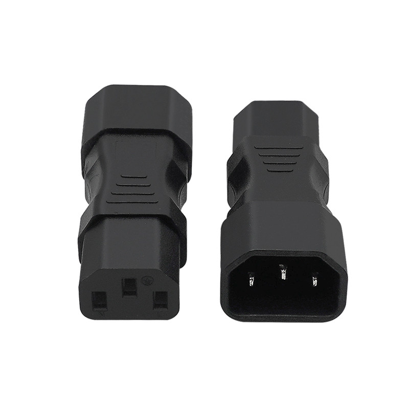 IEC 320 C14 na C13 AC adapter IEC 320 3 pinski muški na ženski proširenje 90 stupnjeva dolje gore lijevo desno ravno kut AC pretvarač