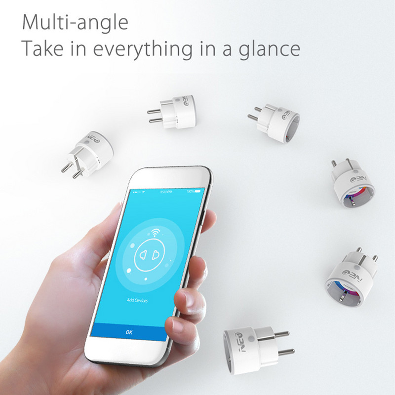 Viedais programmējams spraudnis Elektrības barošanas tālvadības pults ligzda Izvads Enerģijas patēriņa noteikšanas adaptera tīkls ES spraudnis 16A