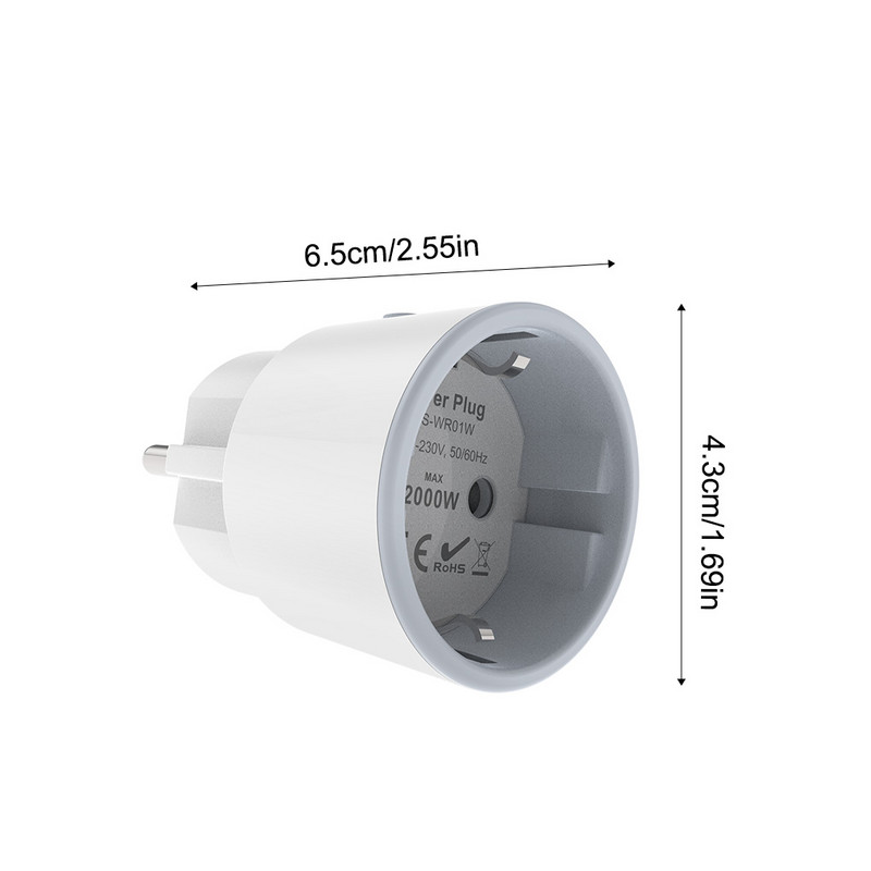 Viedais programmējams spraudnis Elektrības barošanas tālvadības pults ligzda Izvads Enerģijas patēriņa noteikšanas adaptera tīkls ES spraudnis 16A