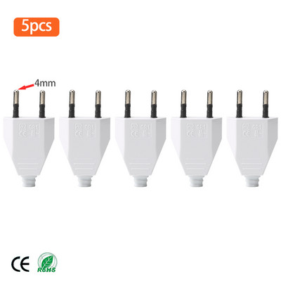 4,0 mm-es EU dugós csatlakozó dugó VDE tápkábel csatlakozó dugó Europ EU dugó lámpatest 2 magos csatlakozó