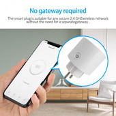 Bezvadu tālvadības ligzdas taimeris Tuya Wifi 20a 16a Eu Plug Balss vadība Viedās ligzdas Atbalsta Alexa Google Home Eu Plug Smart Life