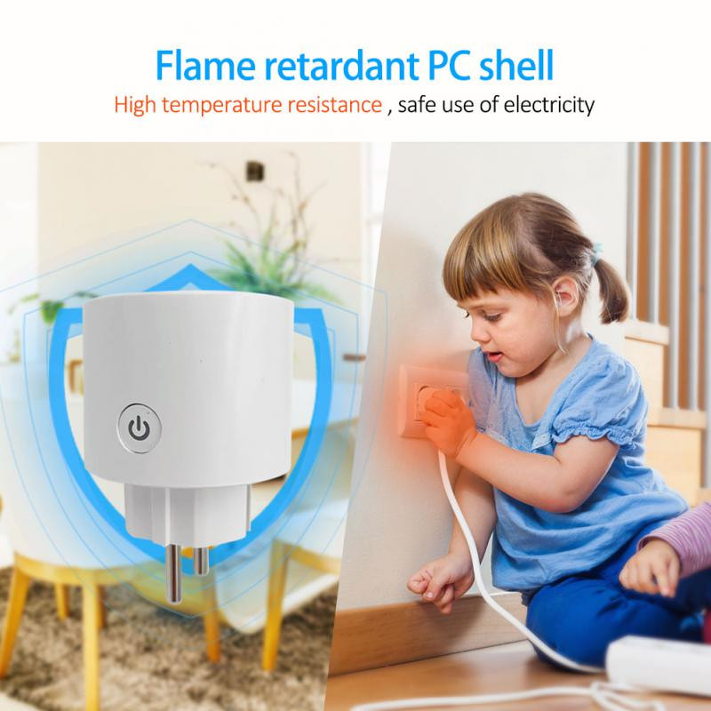 Bezvadu tālvadības ligzdas taimeris Tuya Wifi 20a 16a Eu Plug Balss vadība Viedās ligzdas Atbalsta Alexa Google Home Eu Plug Smart Life