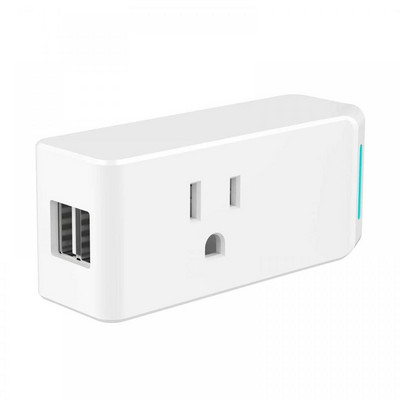 Pametna zidna utičnica 10a AC100-240v Smart Home Timing Funkcija Dual USB Rad s Alexa i Google Home Smart Plug Daljinski upravljač
