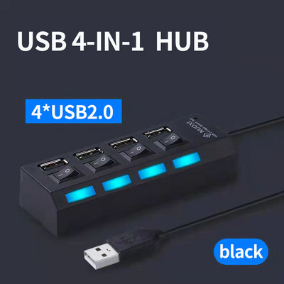 USB 3.0 centrmezgls USB centrmezgls 3.0 vairāku USB sadalītāju centrmezgls Izmantojiet strāvas adapteri 4/7 portu vairāku paplašinātāju 3.0 USB 3.0 centrmezgls ar slēdzi datoram