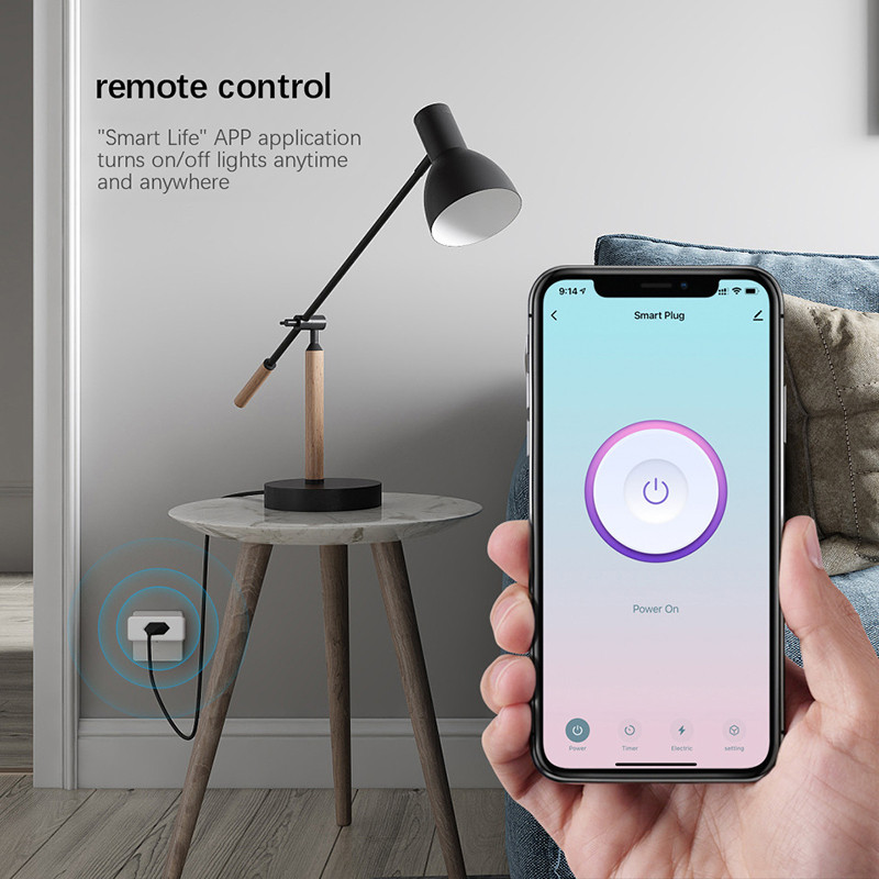 Tuya Smart Wifi Brazilski utikač 16 A s monitorom napajanja Smart Life App Daljinski upravljač BR Utičnica Radi s Alexa Google Home