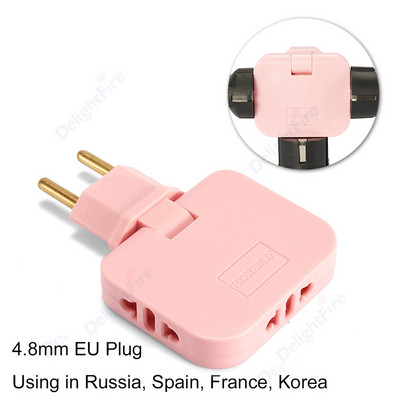 Adaptor de călătorie UE 3 în 1 Priză electrică din SUA la UE Adaptoare de alimentare CA MX US la KR Adaptor de alimentare Convertor de putere Priză CA