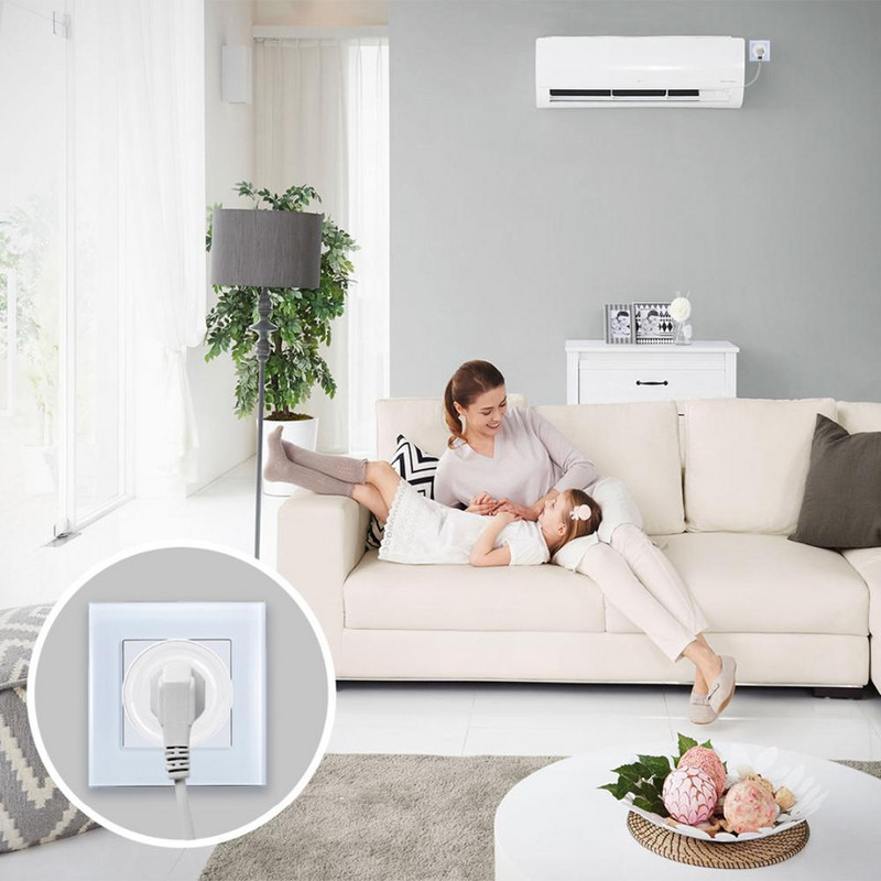 Darbojas ar Alexa Switch Socket Timing RC WIFI Socket US Plug