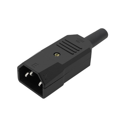 10A 250V crni IEC C13 C14 ženski i muški utikač Ponovni konektor napajanja 3-pinska izmjenična utičnica