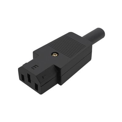 10A 250V crni IEC C13 C14 ženski i muški utikač Ponovni konektor napajanja 3-pinska izmjenična utičnica
